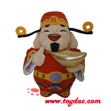 Boneca de mascote de férias chinesa de pelúcia